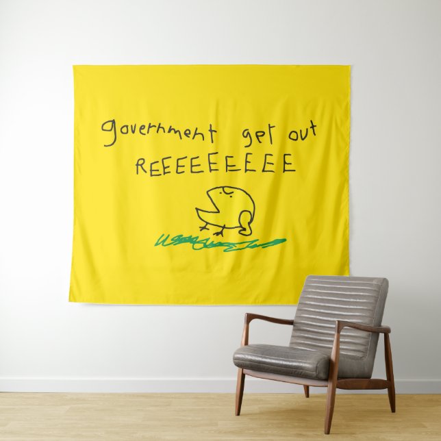 Regierung gehen REE SNEKRIGHT Gadsden Flagge Wandteppich (Beispiel (Horizontal))