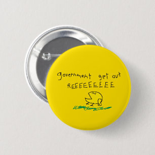 Regierung raus REE SNEKRIGHT Gadsden-Flagge Button