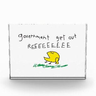 Regierung raus REE SNEKRIGHT Gadsden-Flagge Fotoblock