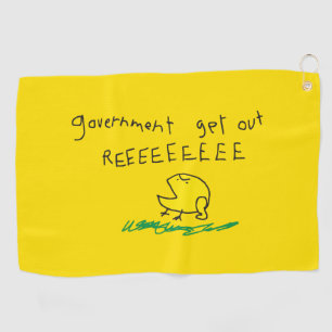 Regierung raus REE SNEKRIGHT Gadsden-Flagge Golfhandtuch