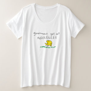 Regierung raus REE SNEKRIGHT Gadsden-Flagge Große Größe T-Shirt