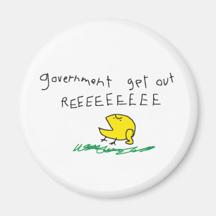 Regierung raus REE SNEKRIGHT Gadsden-Flagge Magnet