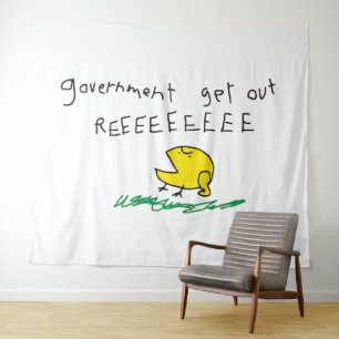 Regierung raus REE SNEKRIGHT Gadsden-Flagge Wandteppich