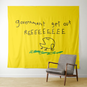 Regierung raus REE SNEKRIGHT Gadsden-Flagge Wandteppich