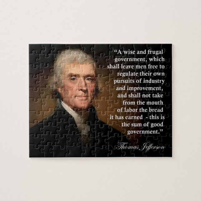Regierungs-Zitat-Puzzlespiel Thomas Jefferson Puzzle (Horizontal)