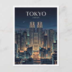 Regierungsgebäude der Metropole Tokio Japan Postkarte