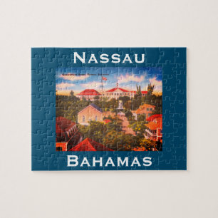 Regierungsgebäude, Nassau, Vintages Foto Bahamas Puzzle