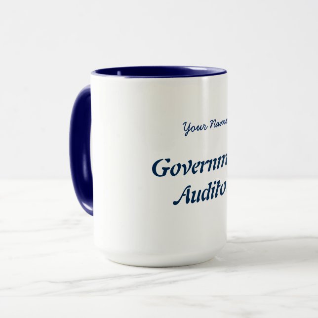 "REGIERUNGSPRÜFER" TASSE (Vorderseite Links)