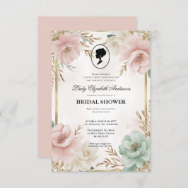 Regimezeit Florals Bridgerton Brautparty Invit Einladung