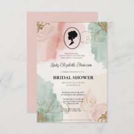 Regimezeit Florals Bridgerton Brautparty Invit Einladung