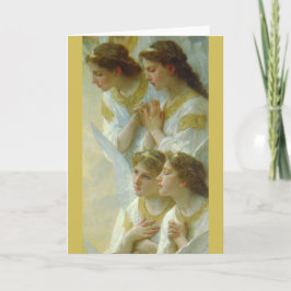 Regina Angelorum, Bouguereau 1900, Detail Angels Feiertagskarte