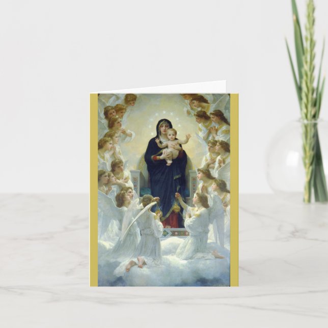Regina Angelorum ... Bouguereau Feiertagskarte (Vorderseite)
