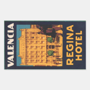 Regina Hotel Valencia Rechteckiger Aufkleber