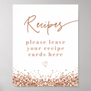 REGINA Rose Gold Pailletten Brautparty Rezepte Poster