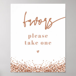 REGINA Rose Gold Pailletten Hochzeit Party Geschen Poster