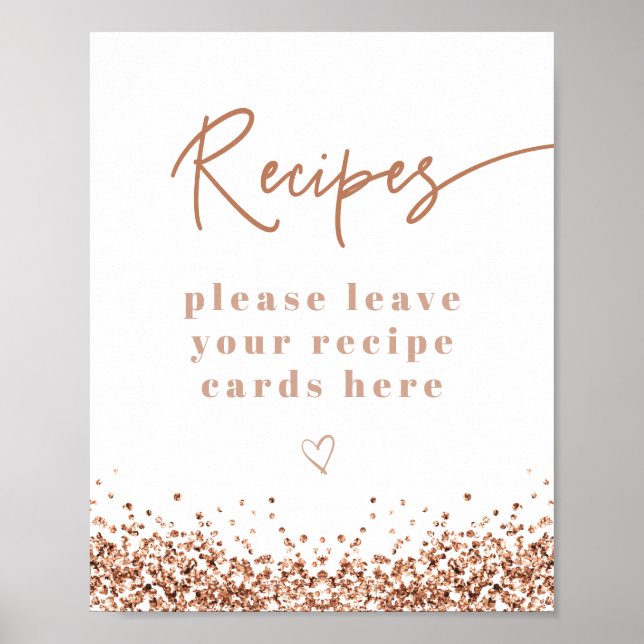 REGINA Rose Gold Sequins Brautparty Rezepte Poster (Vorne)