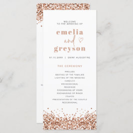 REGINA Rose Gold Sequins Long Wedding Programm