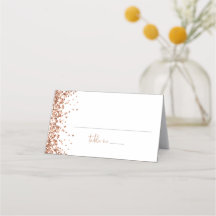 REGINA Rose Gold Sequins Wedding Guest Name