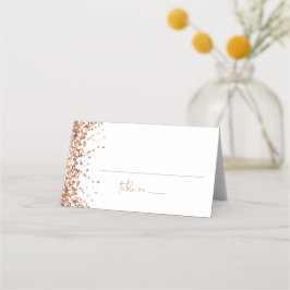 REGINA Rose Gold Sequins Wedding Guest Name Platzkarte