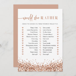 REGINA Rose Gold würde eher Bridal Game Einladung