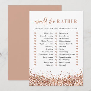 REGINA Rose Gold würde eher Bridal Game Einladung