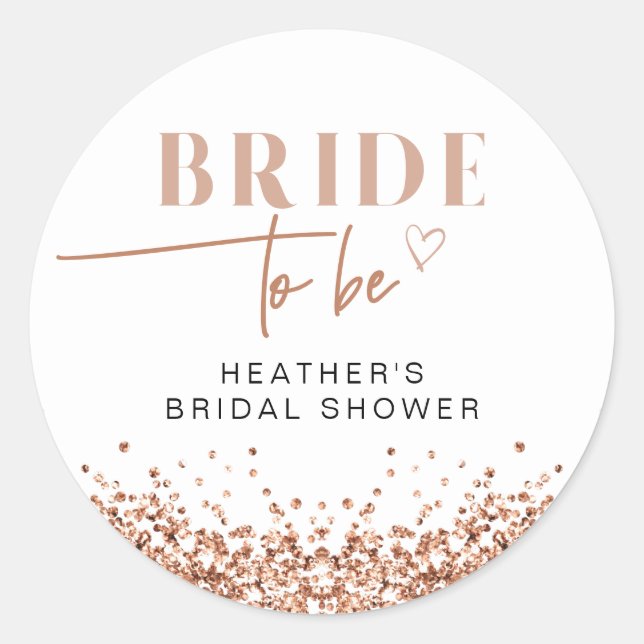 REGINA Rose Goldene Rosa Braun zum Duschen Runder Aufkleber (Vorderseite)