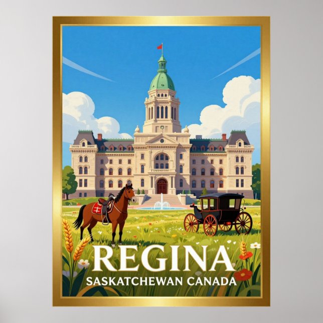Regina Saskatchewan Präriestadt Poster (Vorne)