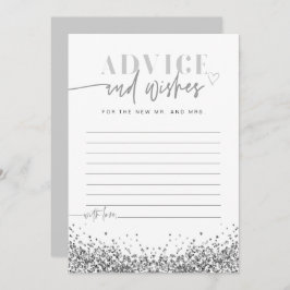 REGINA Silver Glitzer Ratschläge und Wünsche Karte