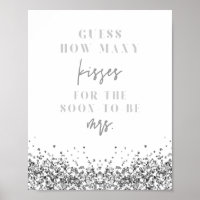 REGINA Silver How Many Kisses Brautparty-Spiel P