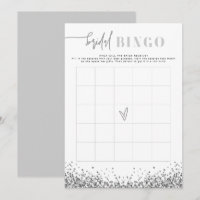REGINA Silver Sequins Brautparty Bingo Game