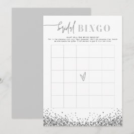 REGINA Silver Sequins Brautparty Bingo Game Einladung