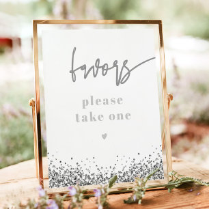 REGINA Silver Sequins Disco Wedding Party - Favori Poster