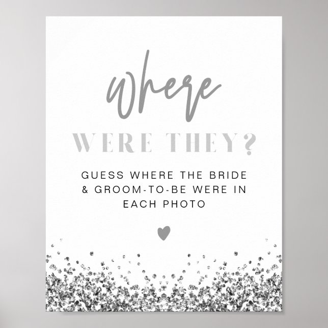 REGINA Silver Sequins Disco Wo sie unterschrieben  Poster (Vorne)