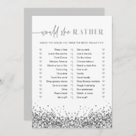 REGINA Silver Sequins würde eher Bridal Game Einladung