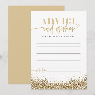REGINA Yellow Gold Sequins Ratschläge und Wünsche Einladung