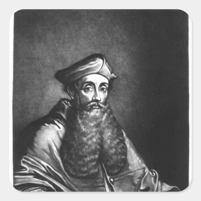 Reginald Pole Illustration Quadratischer Aufkleber (Vorderseite)