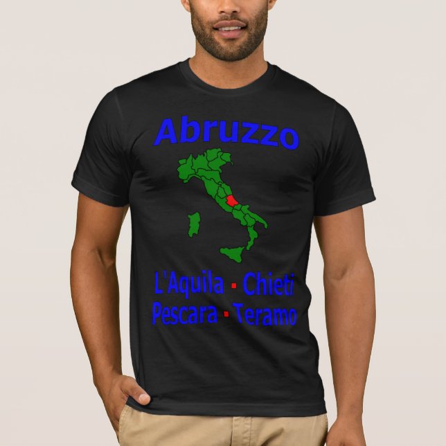 Region Abruzzen mit Provinzen T-Shirt (Vorderseite)