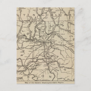 Region E Washington Idaho Postkarte