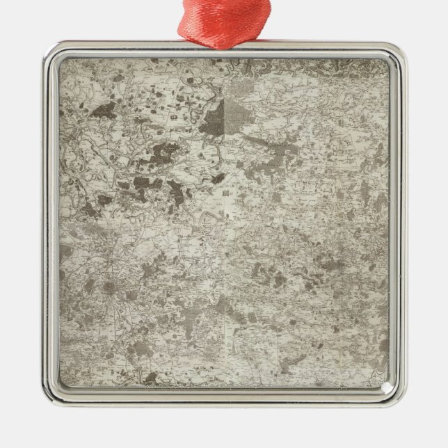 Region Paris Silbernes Ornament (Vorne)