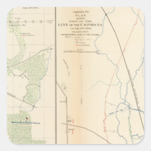 Region Petersburg Quadratischer Aufkleber