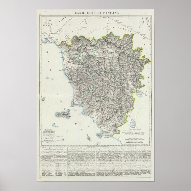Region Toskana Italien Poster (Vorne)