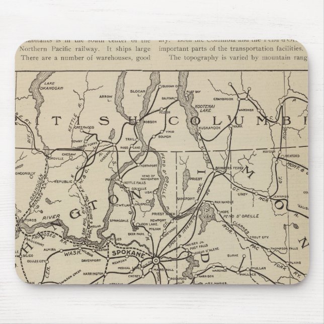 Region Washington Idaho Mousepad (Vorne)