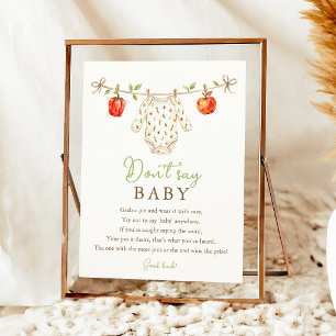 Regional Angebautes - Nicht-Sagen-Baby-Party-Spiel Poster