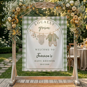 Regional Angeborene Babyparty Begrüßungsbanner Wandteppich