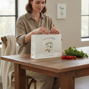 Regional Botanische Geschenktasche für Baby Shower Große Geschenktüte