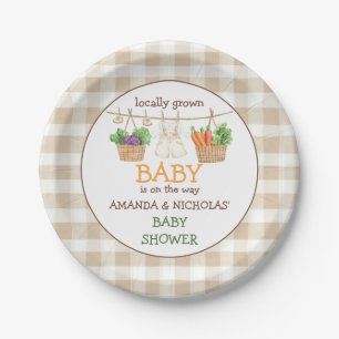 Regional Geboren Baby Shower Pappteller