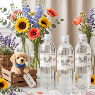 Regional Geliebt und Aufgezogen - Babyparty Wasserflaschenetikett