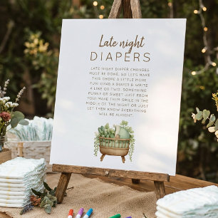 Regional gewachsene Babyparty - nächtlicher Windel Poster