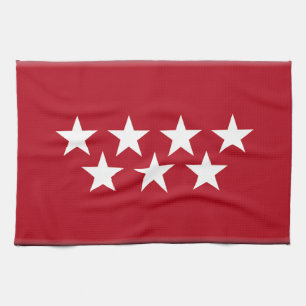 (Regionale) Flagge Madrids Spanien Küchentuch