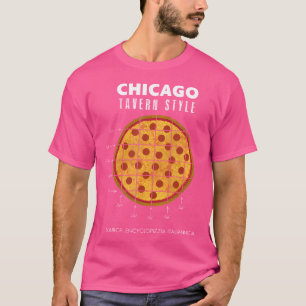 Regionale Pizza Chicago Tavern Cut Slice Pepperoni T-Shirt